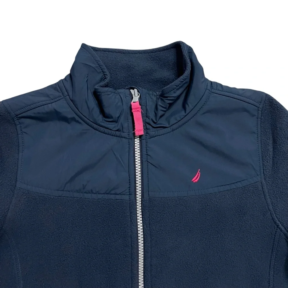 Nautica Girls XL (16) Navy Blue Polar Fleece Jacket